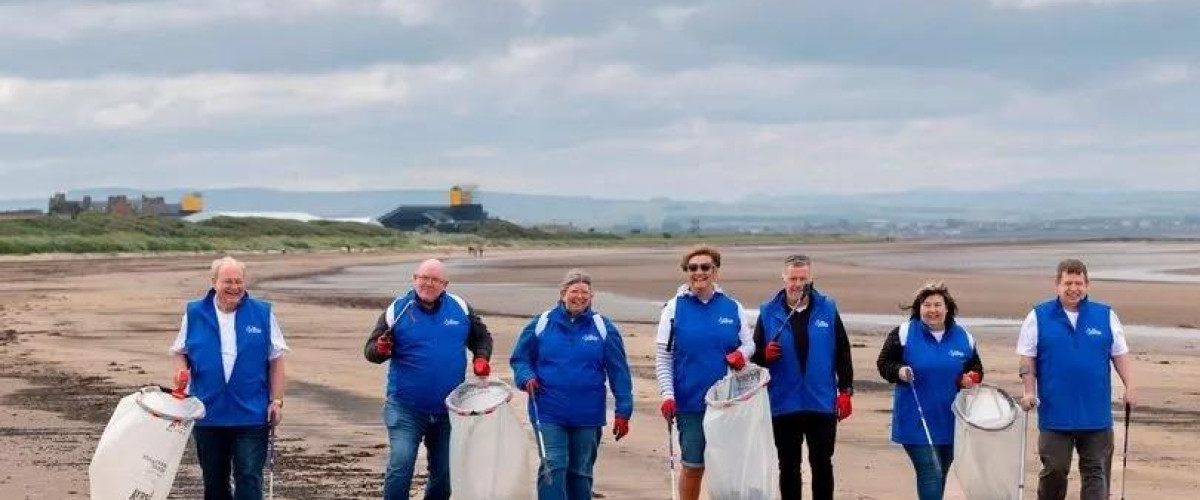 Group of Lottery Winners Go Litter Picking